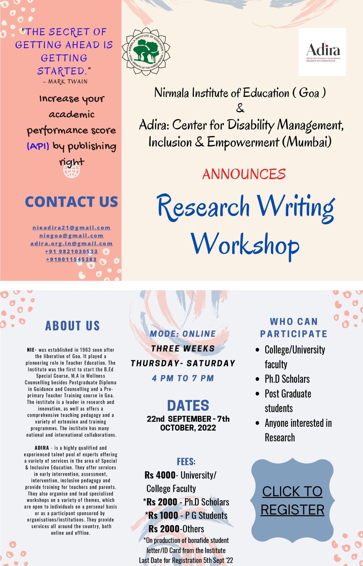 writing workshop research